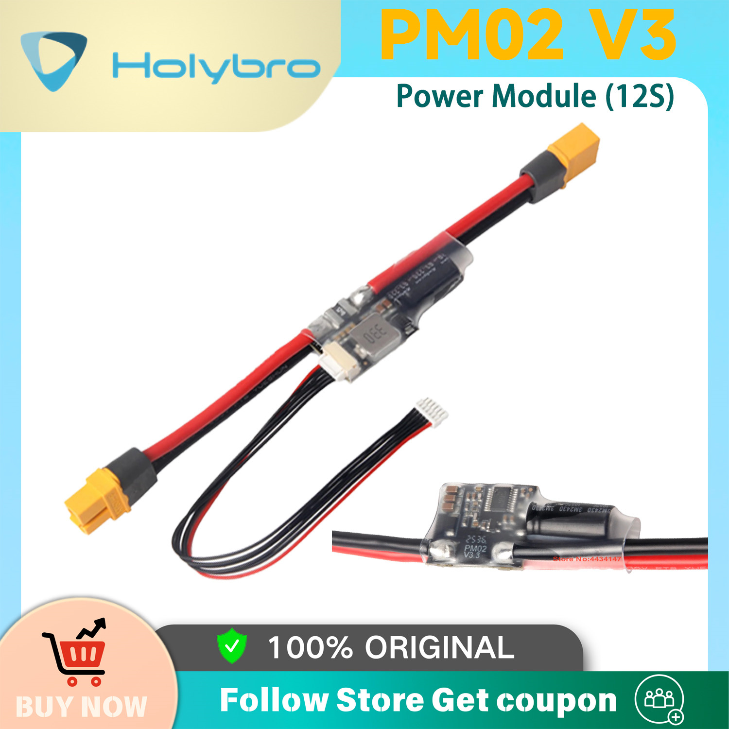 Drone Racing Flight Controller - Holybro PM02D módulo de potencia 2S-12S