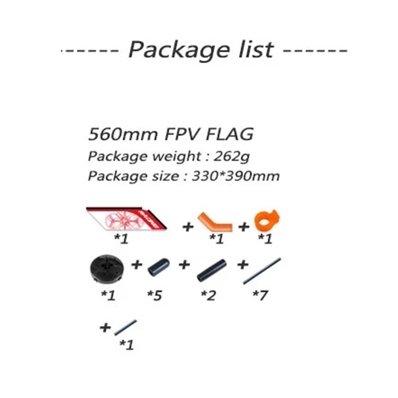 LDARC 560mm FPV Freestyle mast - Drone Racing Flag reseña y precio
